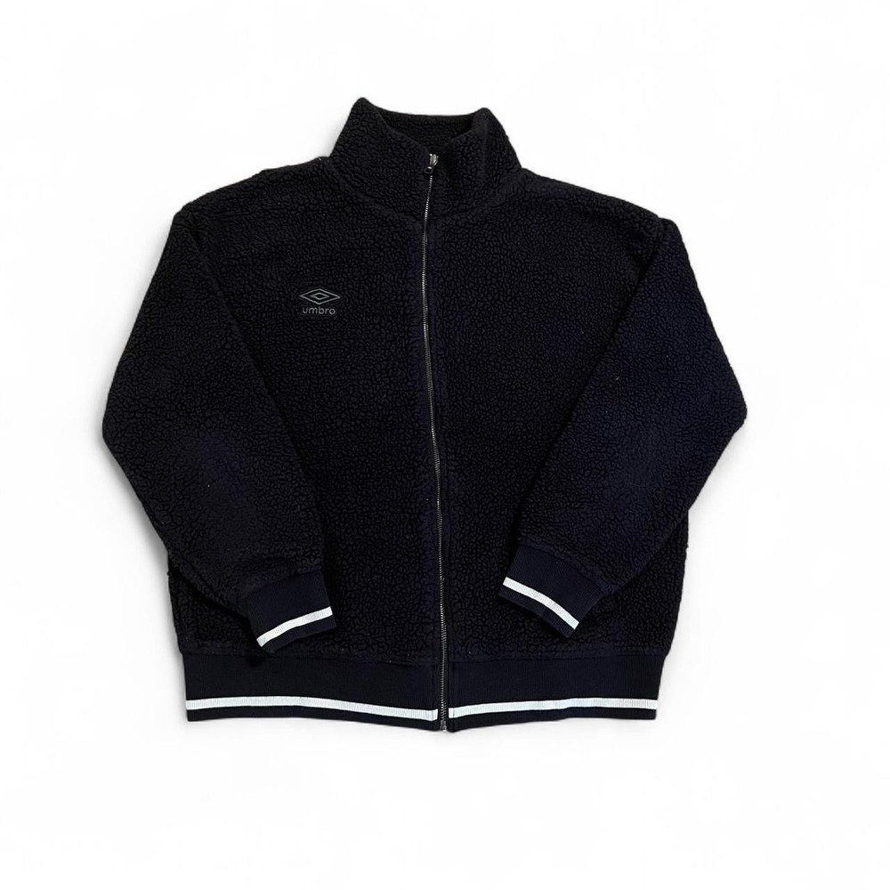 Umbro Full Zip Black And White Sherpa Sweater Men's Size XL Soccer Skate Surf